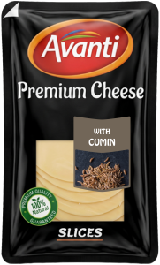 Avanti Premium Processed Cheddar Cheese Slices with Cumin