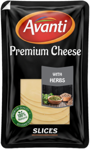 Avanti Premium Processed Cheddar Cheese Slices with Herbs