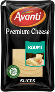 Avanti Premium Processed Cheddar Cheese Slices with Roumi